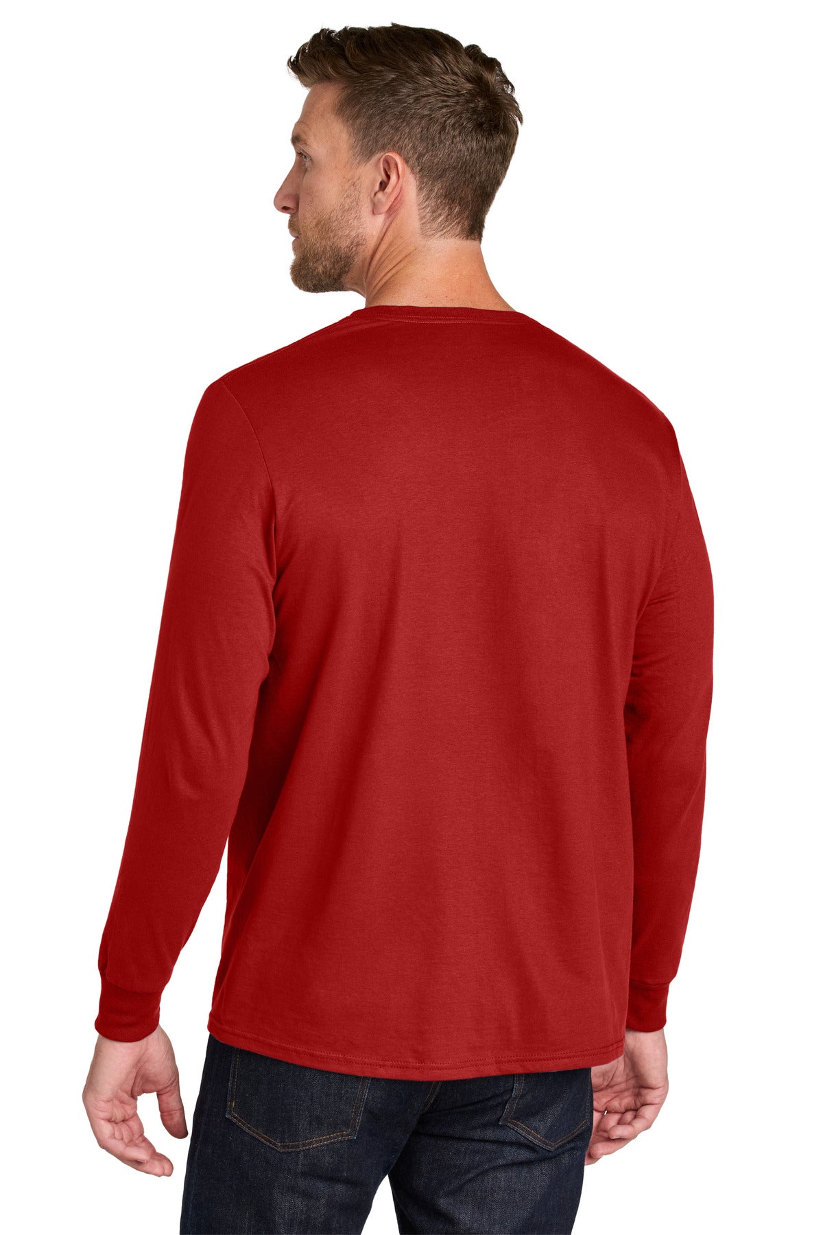Jerzees Ultimate Unisex Ring Spun Long Sleeve T-Shirt - True Red