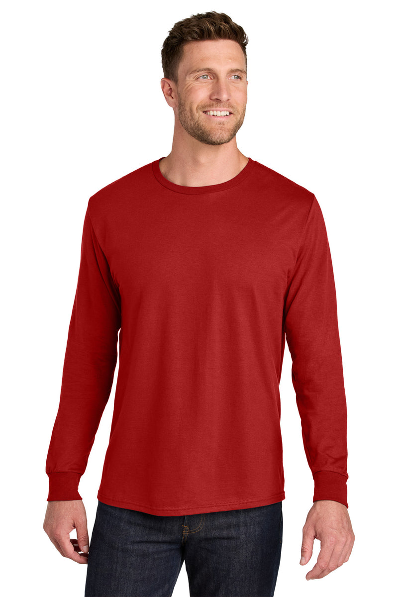 Jerzees Ultimate Unisex Ring Spun Long Sleeve T-Shirt - True Red