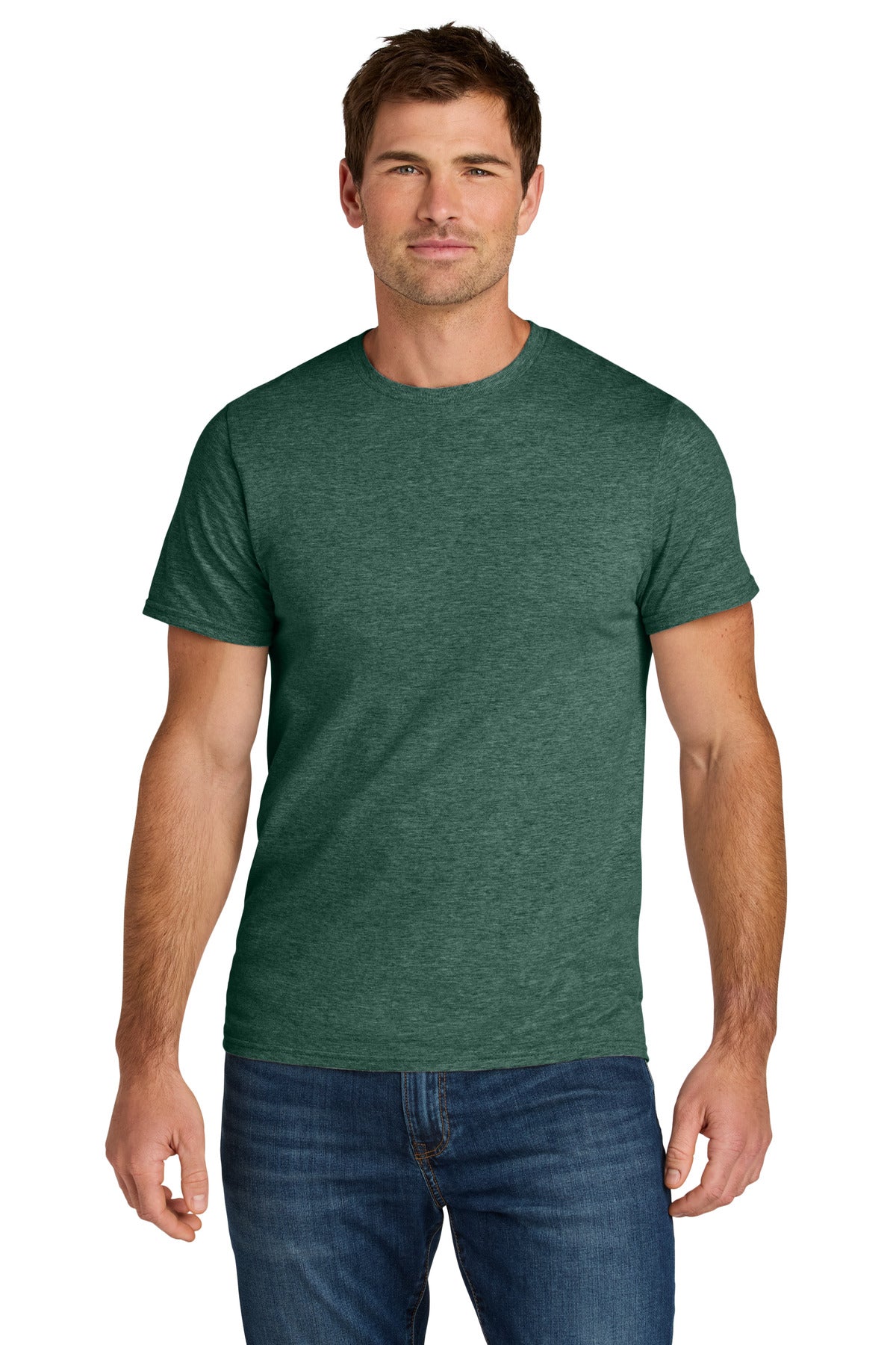 Jerzees Ultimate Unisex Ring Spun T-Shirt - Forest Green Heather