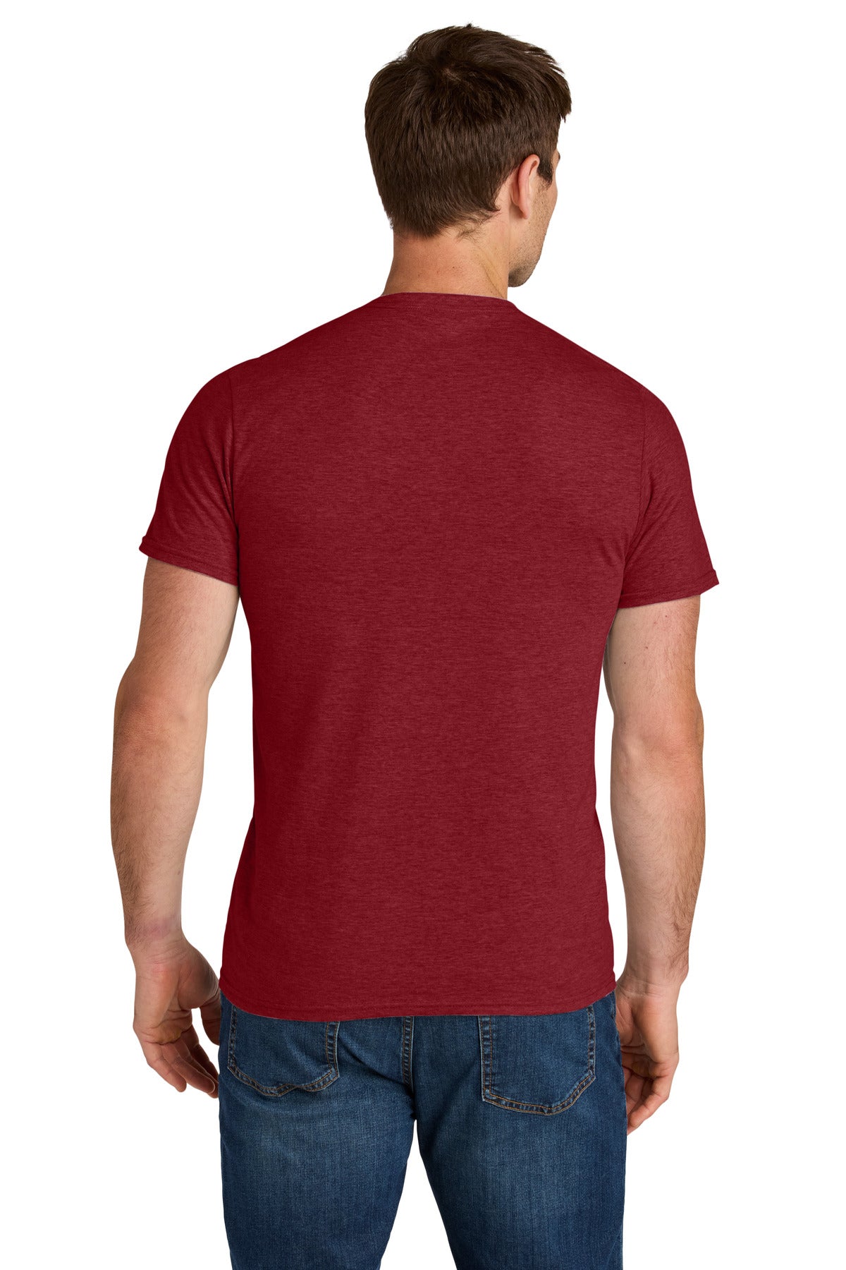 Jerzees Ultimate Unisex Ring Spun T-Shirt - Peppered Red Heather