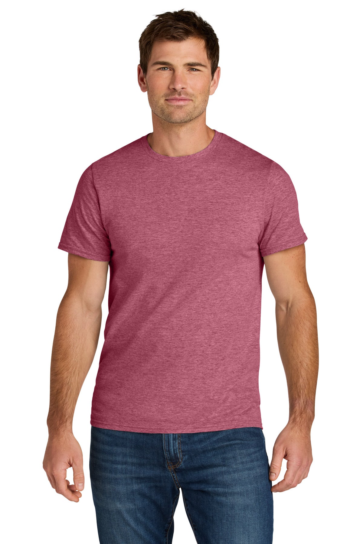 Jerzees Ultimate Unisex Ring Spun T-Shirt - Raspberry Heather