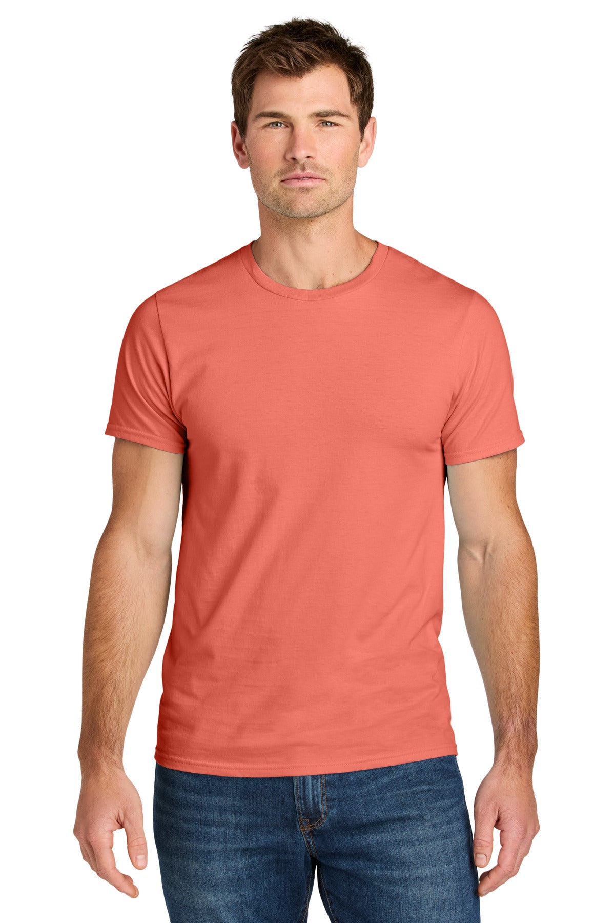 Jerzees Ultimate Unisex Ring Spun T-Shirt - Sunset Coral