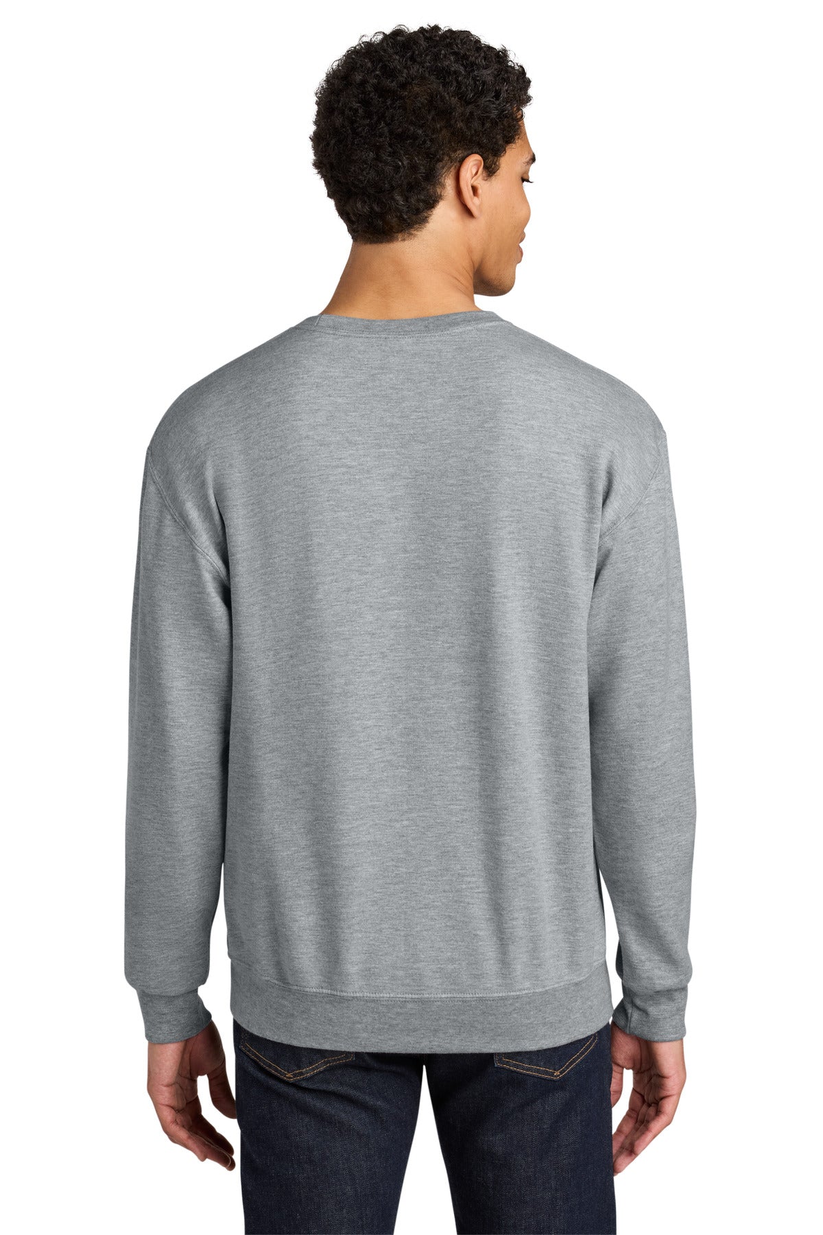 Jerzees Ultimate Unisex CVC Ring Spun Crewneck Sweatshirt - Athletic Heather