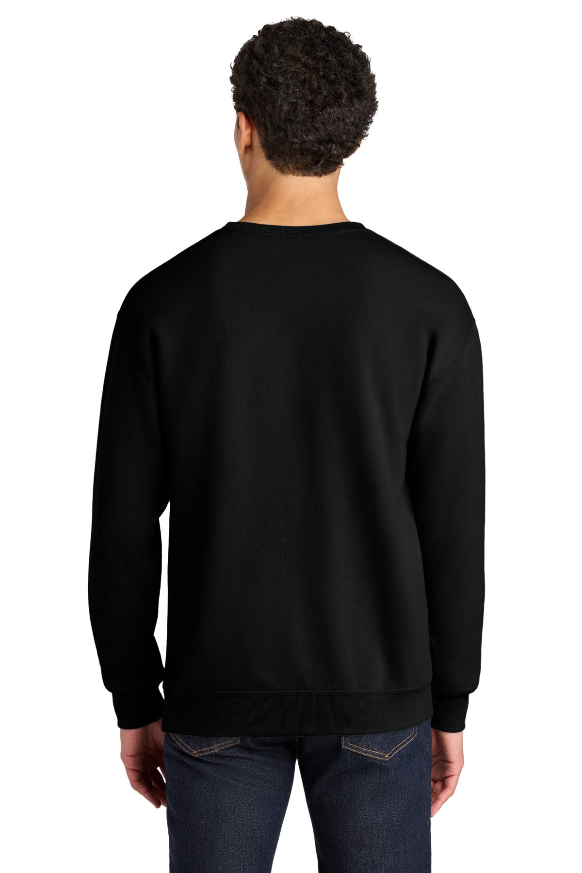Jerzees Ultimate Unisex CVC Ring Spun Crewneck Sweatshirt - Black Ink