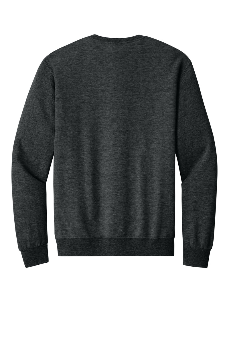 Jerzees Ultimate Unisex CVC Ring Spun Crewneck Sweatshirt - Black Ink Heather