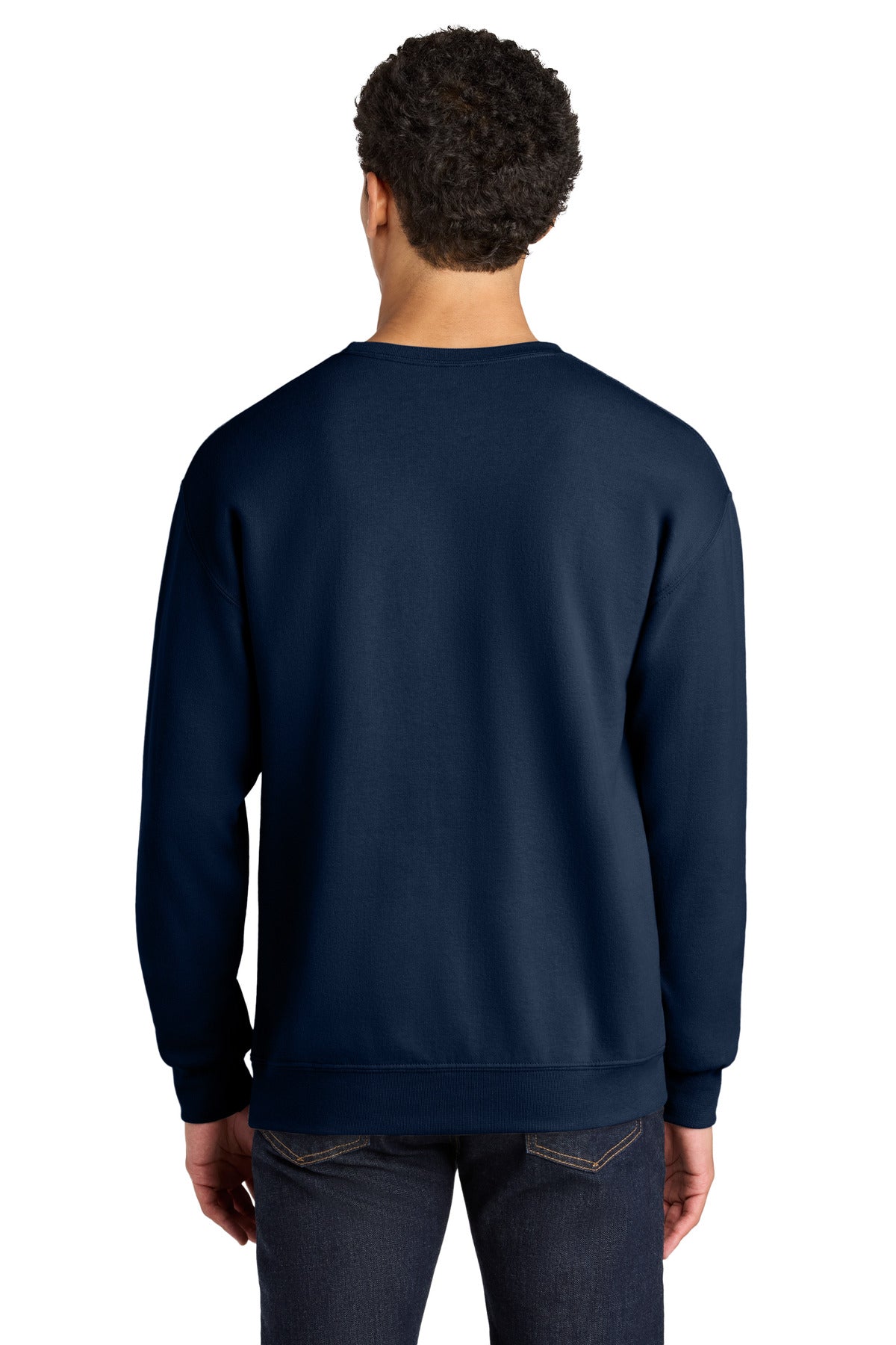 Jerzees Ultimate Unisex CVC Ring Spun Crewneck Sweatshirt - J. Navy