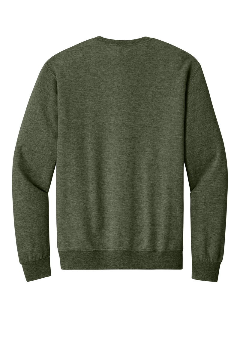 Jerzees Ultimate Unisex CVC Ring Spun Crewneck Sweatshirt - Military Green Heather