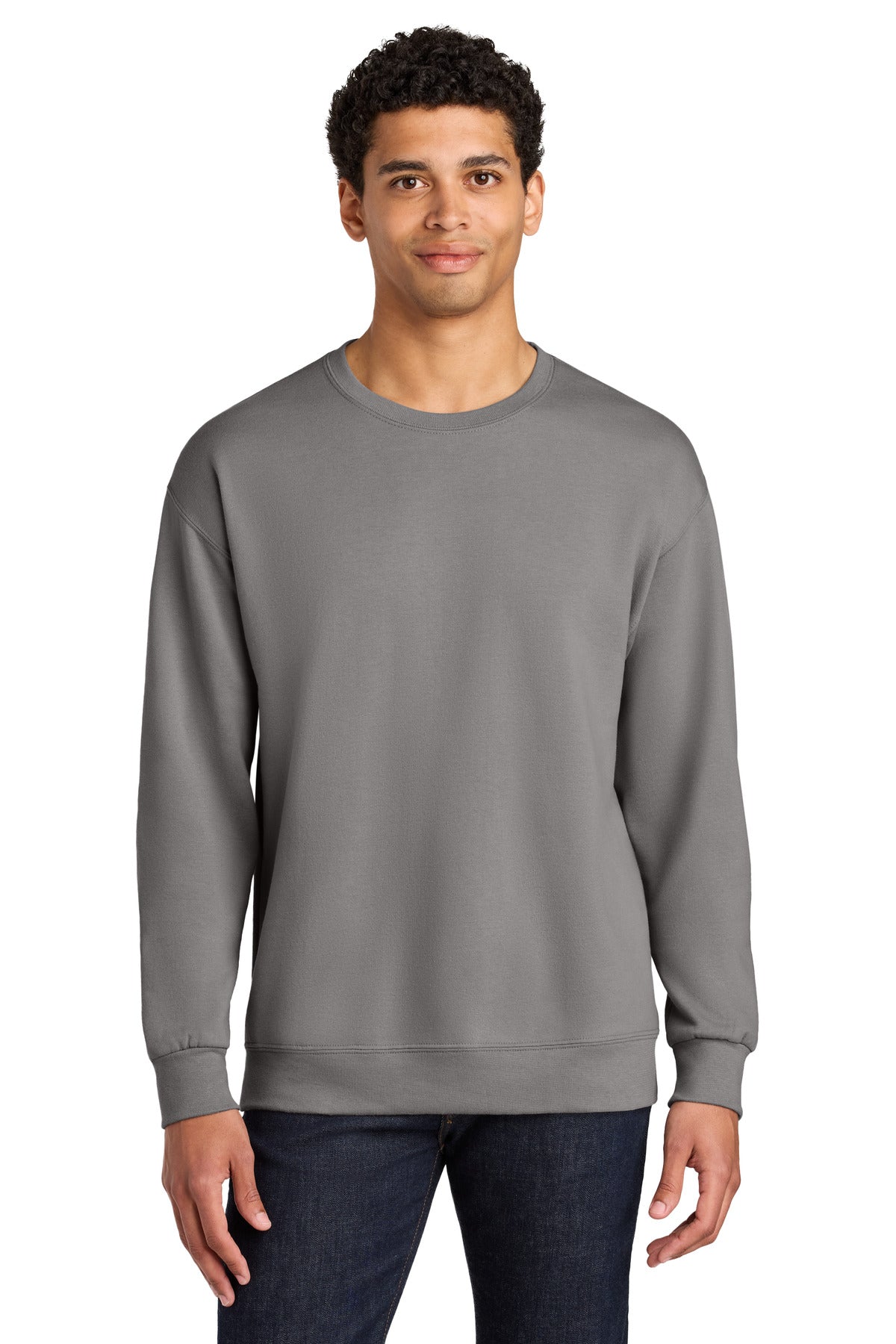 Jerzees Ultimate Unisex CVC Ring Spun Crewneck Sweatshirt - Rock