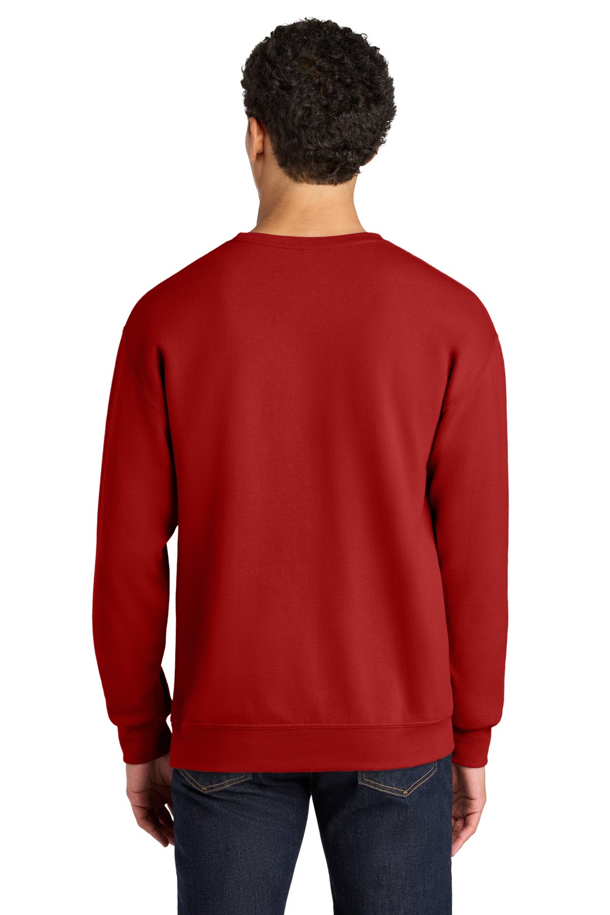 Jerzees Ultimate Unisex CVC Ring Spun Crewneck Sweatshirt - True Red