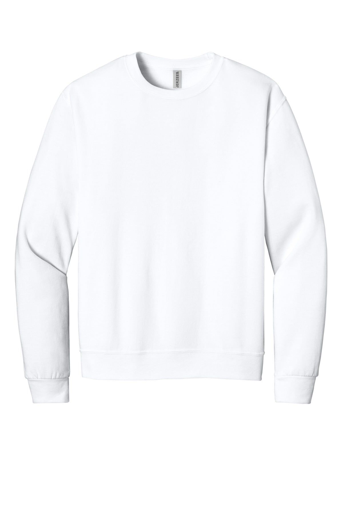 Jerzees Ultimate Unisex CVC Ring Spun Crewneck Sweatshirt - White