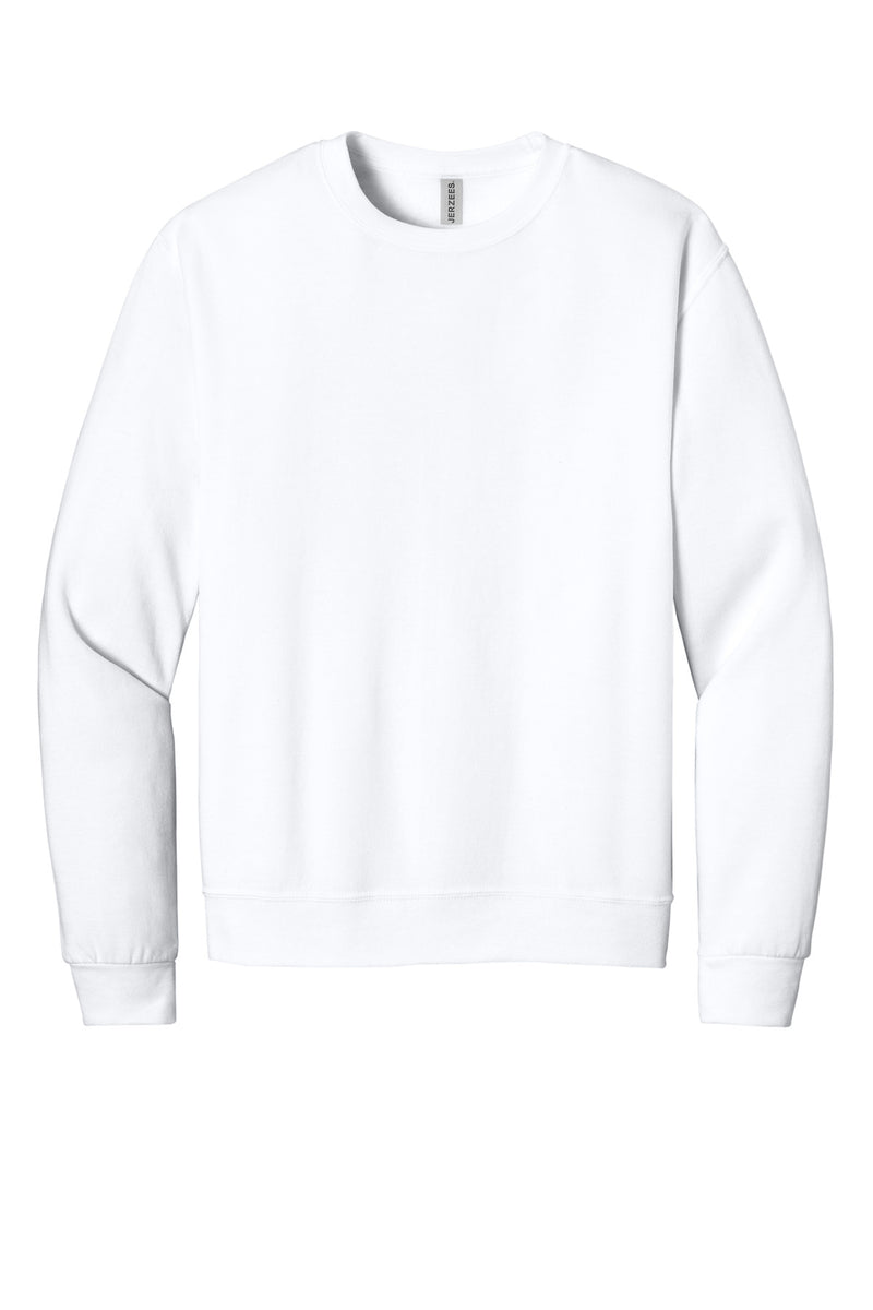 Jerzees Ultimate Unisex CVC Ring Spun Crewneck Sweatshirt - White