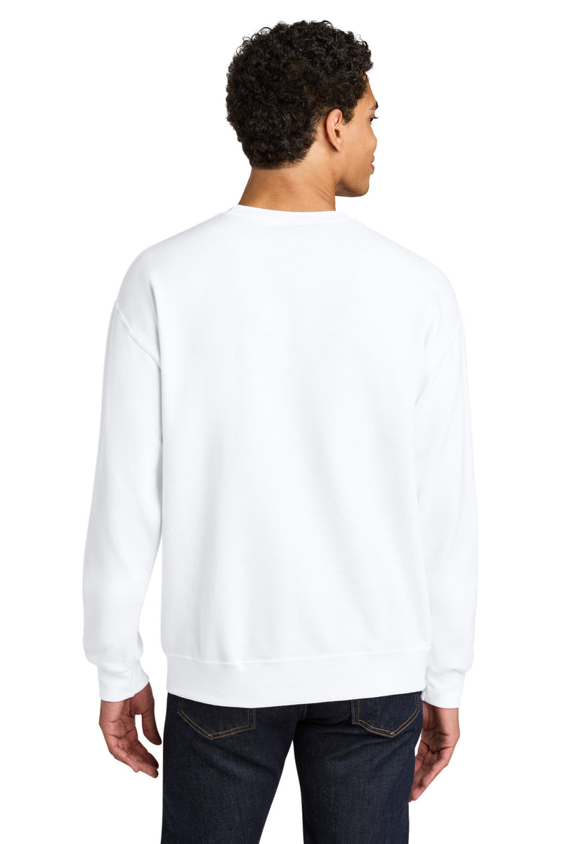 Jerzees Ultimate Unisex CVC Ring Spun Crewneck Sweatshirt - White