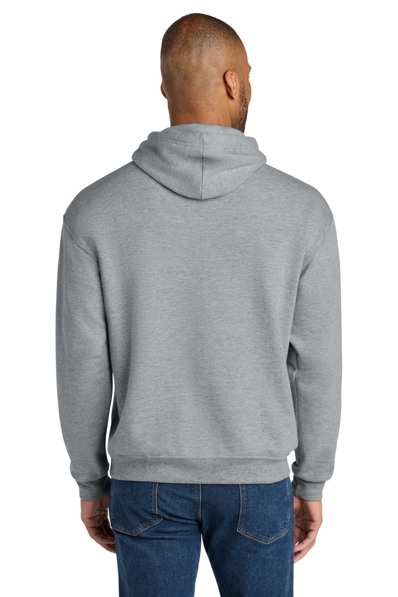 Jerzees Ultimate Unisex CVC Ring Spun Hooded Sweatshirt - Athletic Heather