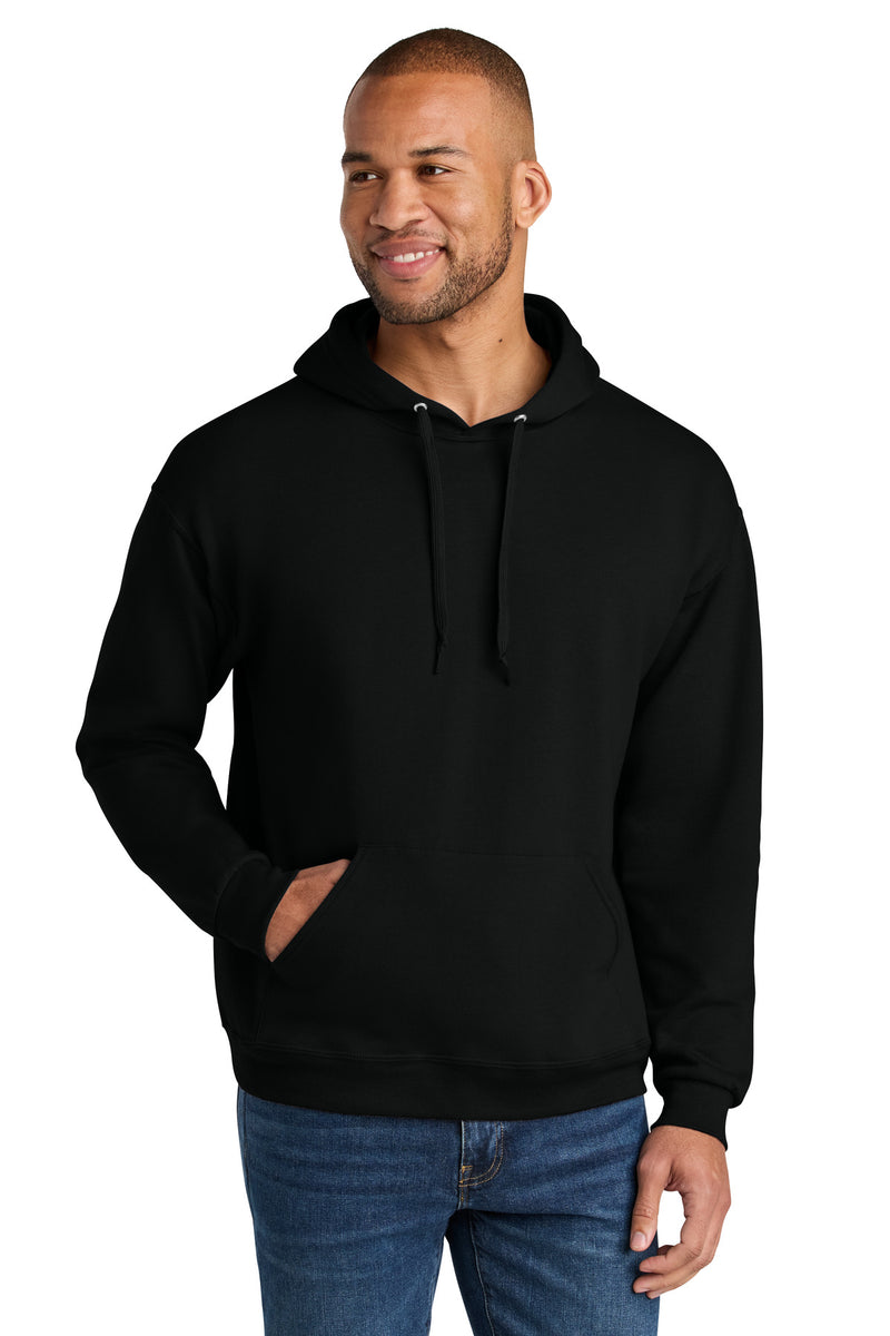 Jerzees Ultimate Unisex CVC Ring Spun Hooded Sweatshirt - Black Ink