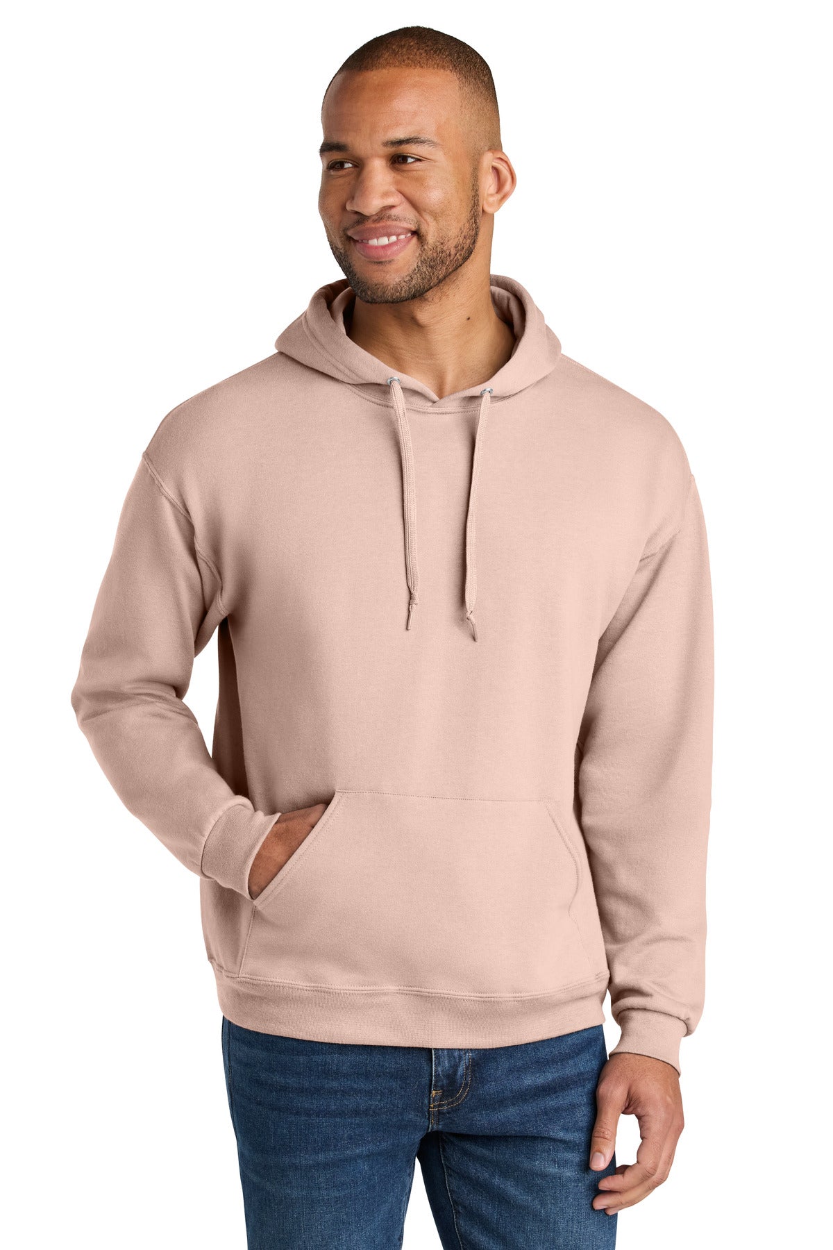Jerzees Ultimate Unisex CVC Ring Spun Hooded Sweatshirt - Blush Pink