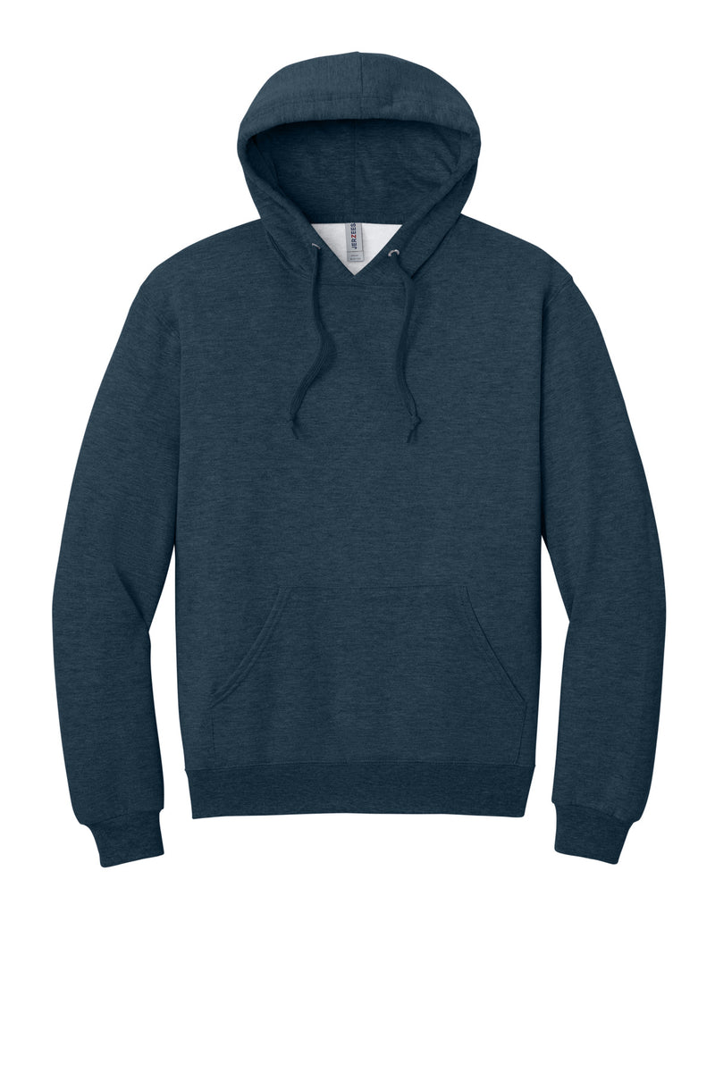 Jerzees Ultimate Unisex CVC Ring Spun Hooded Sweatshirt - Indigo Heather