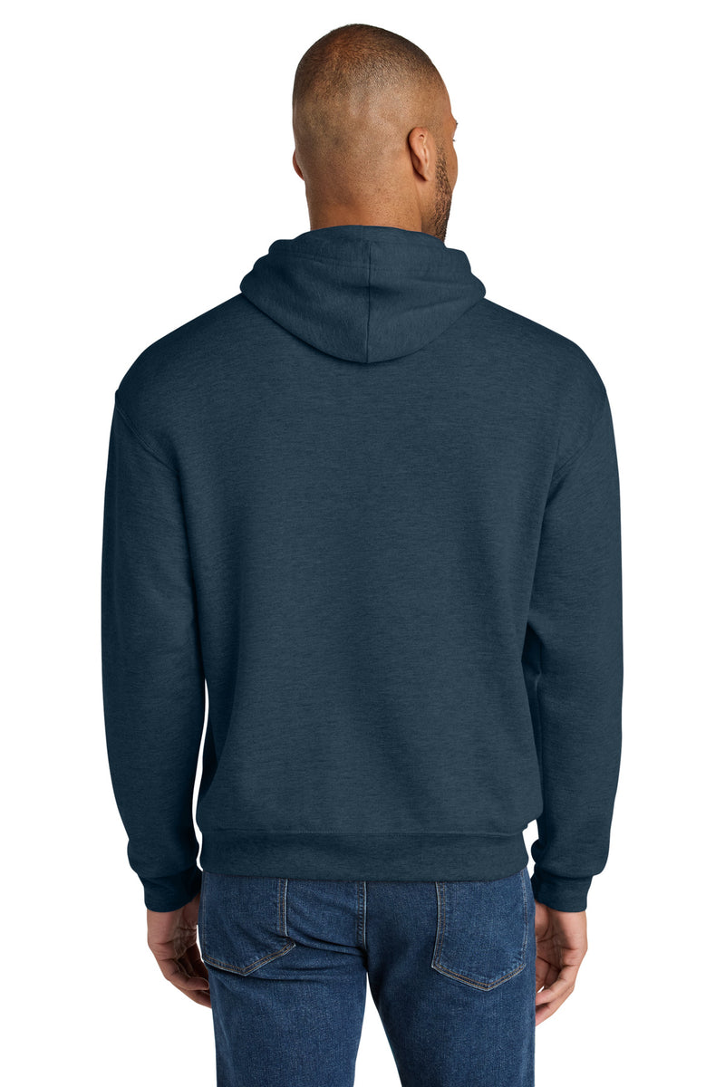 Jerzees Ultimate Unisex CVC Ring Spun Hooded Sweatshirt - Indigo Heather