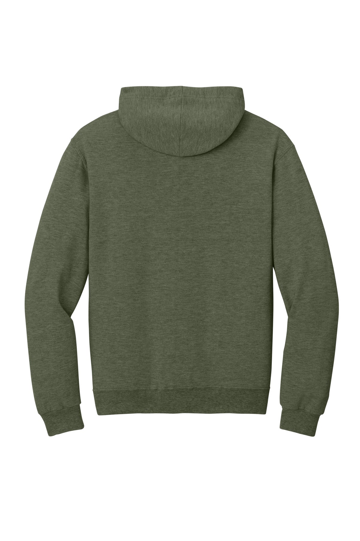 Jerzees Ultimate Unisex CVC Ring Spun Hooded Sweatshirt - Military Green Heather