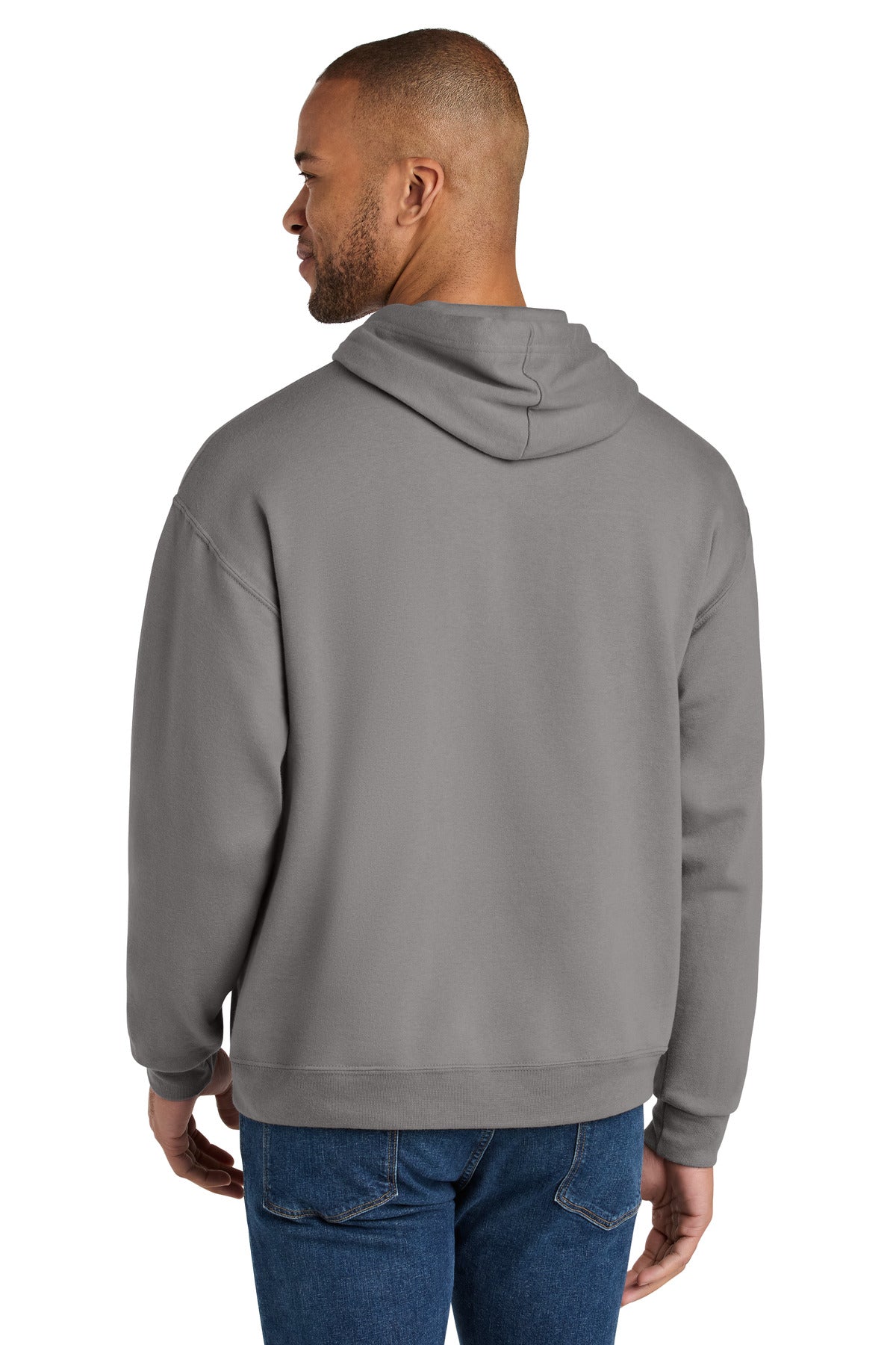 Jerzees Ultimate Unisex CVC Ring Spun Hooded Sweatshirt - Rock