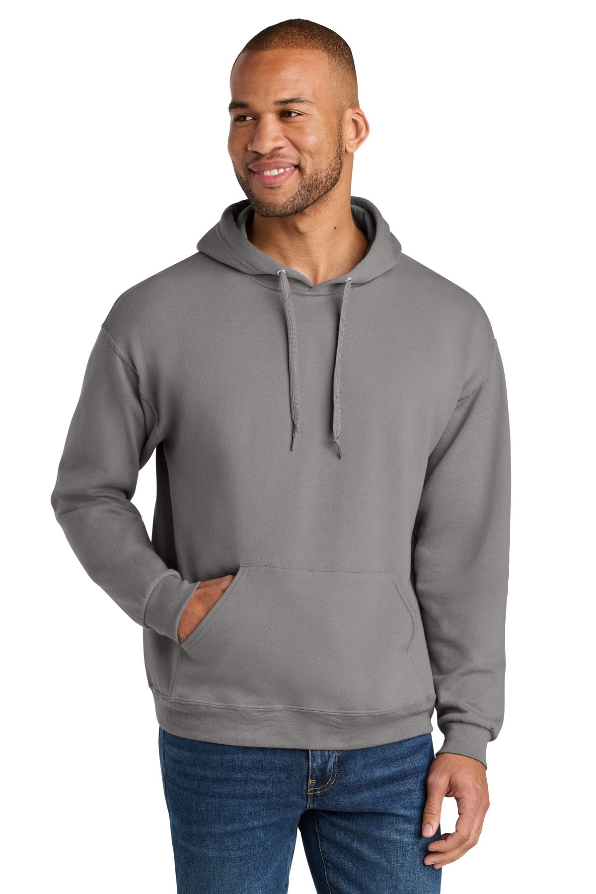 Jerzees Ultimate Unisex CVC Ring Spun Hooded Sweatshirt - Rock
