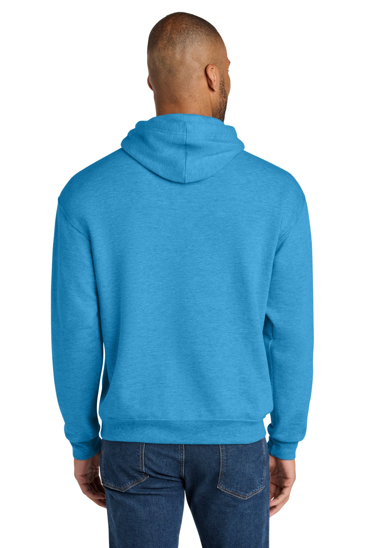 Jerzees Ultimate Unisex CVC Ring Spun Hooded Sweatshirt - Soul Blue Heather