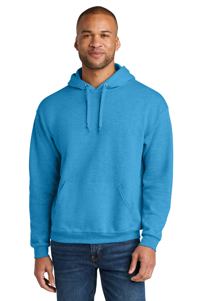Jerzees Ultimate Unisex CVC Ring Spun Hooded Sweatshirt - Soul Blue Heather