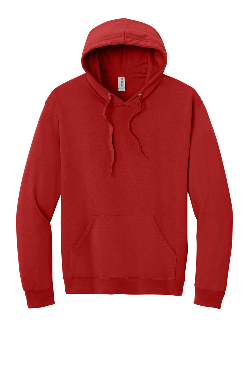 Jerzees Ultimate Unisex CVC Ring Spun Hooded Sweatshirt - True Red