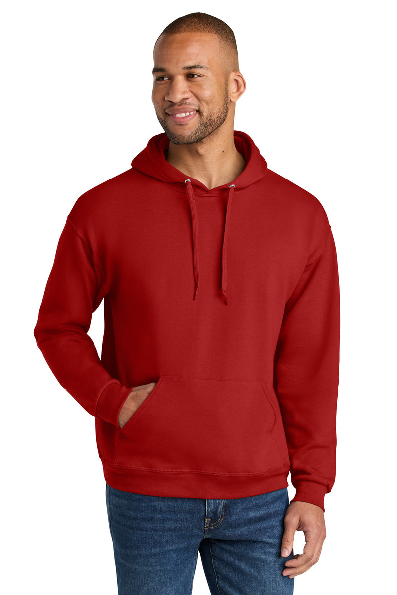 Jerzees Ultimate Unisex CVC Ring Spun Hooded Sweatshirt - True Red