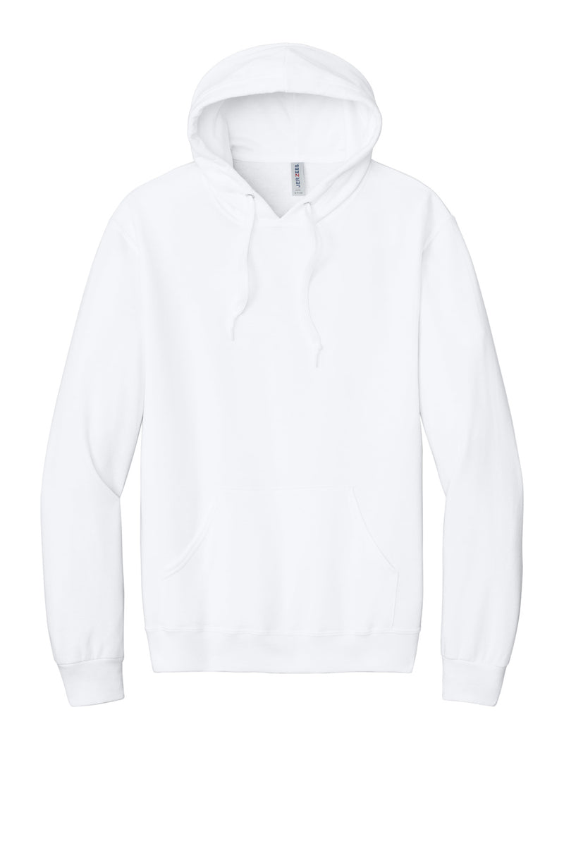 Jerzees Ultimate Unisex CVC Ring Spun Hooded Sweatshirt - White