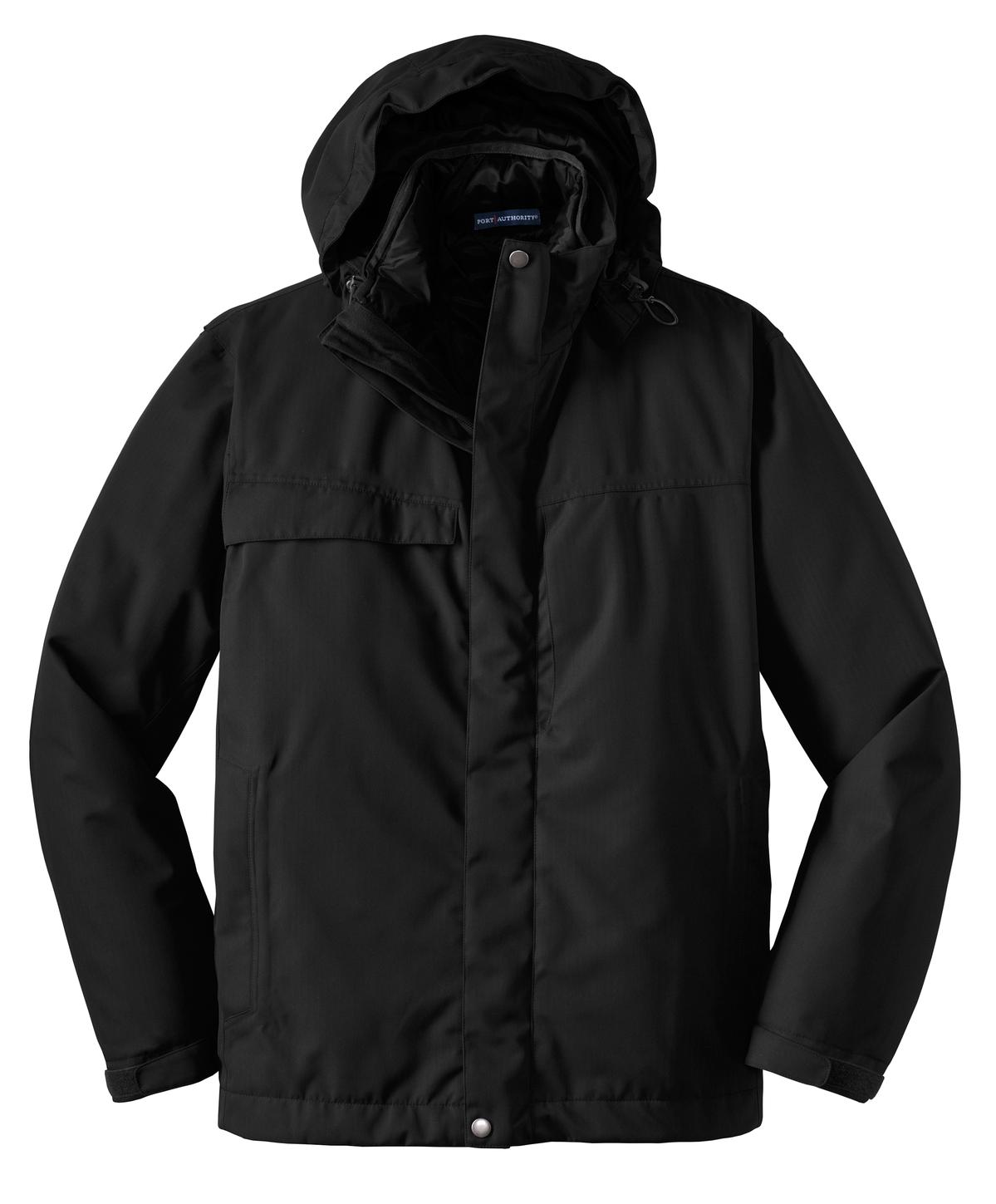 Port Authority Herringbone 3-in-1 Parka - Black