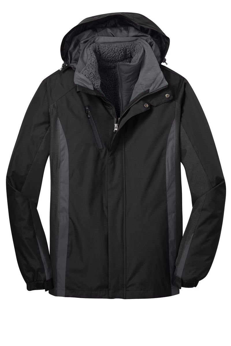 Port Authority Colorblock 3-in-1 Jacket - Black/ Black/ Magnet