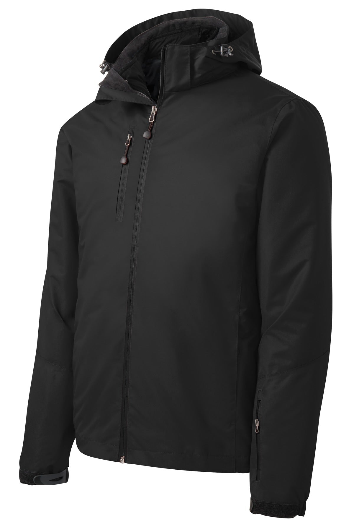 Port Authority Vortex Waterproof 3-in-1 Jacket - Black/ Black