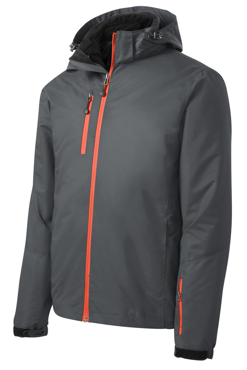 Port Authority Vortex Waterproof 3-in-1 Jacket - Magnet/ Orange