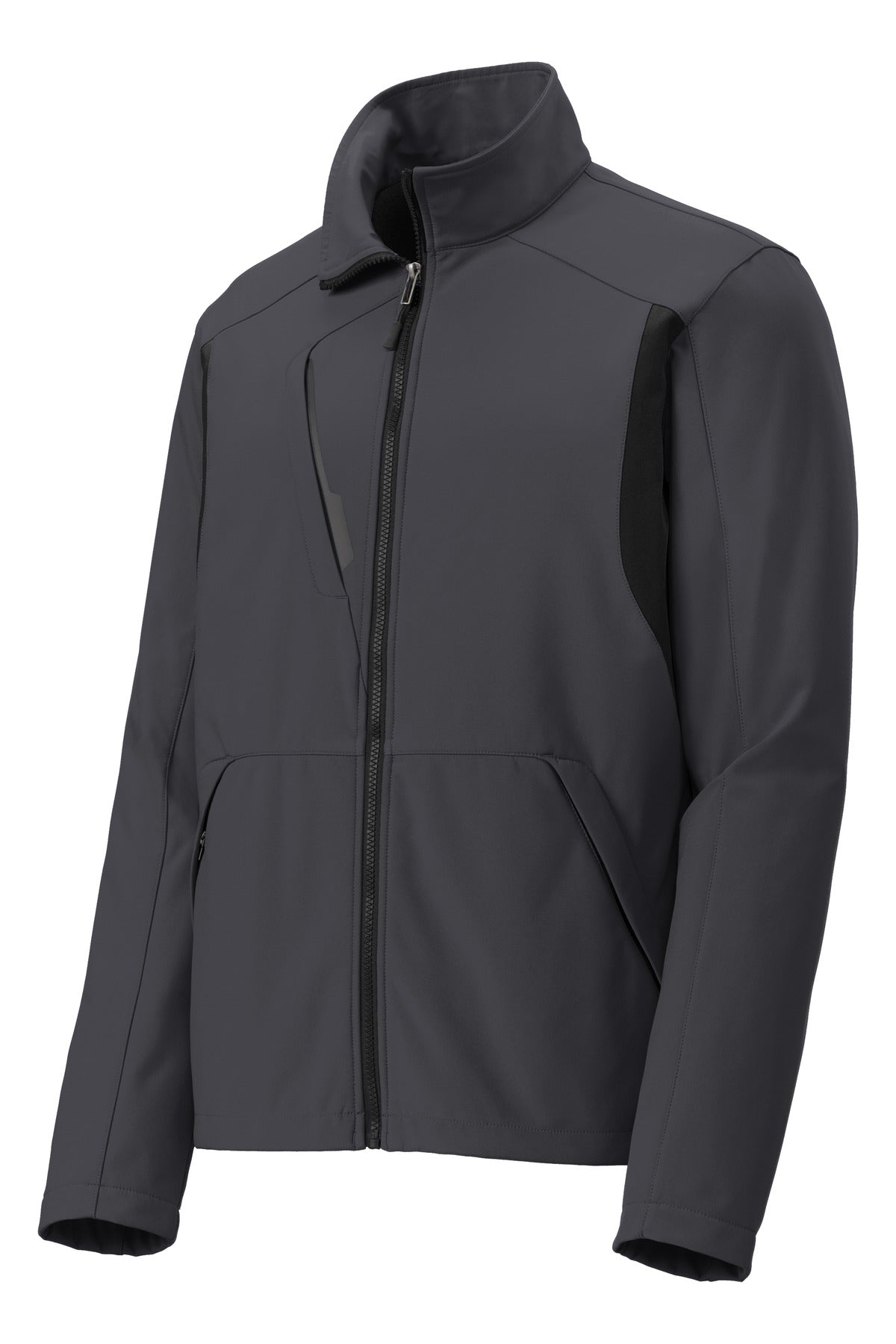 Port Authority Back-Block Soft Shell Jacket - Battleship Grey/ Black