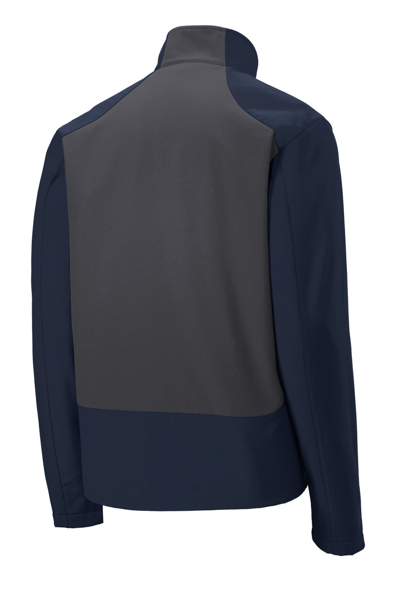 Port Authority Back-Block Soft Shell Jacket - Dress Blue Navy/ Battleship Grey
