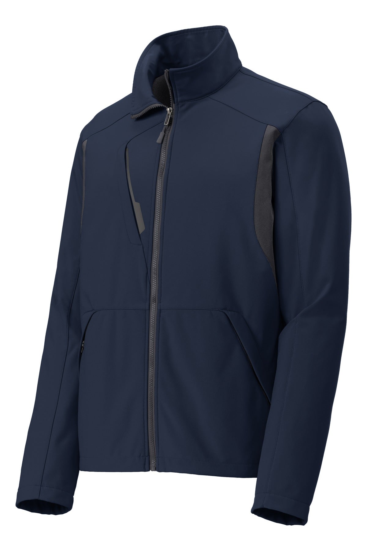 Port Authority Back-Block Soft Shell Jacket - Dress Blue Navy/ Battleship Grey