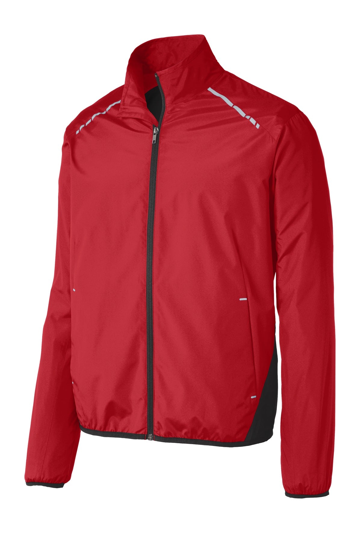 Port Authority Zephyr Reflective Hit Full-Zip Jacket - Rich Red/ Deep Black