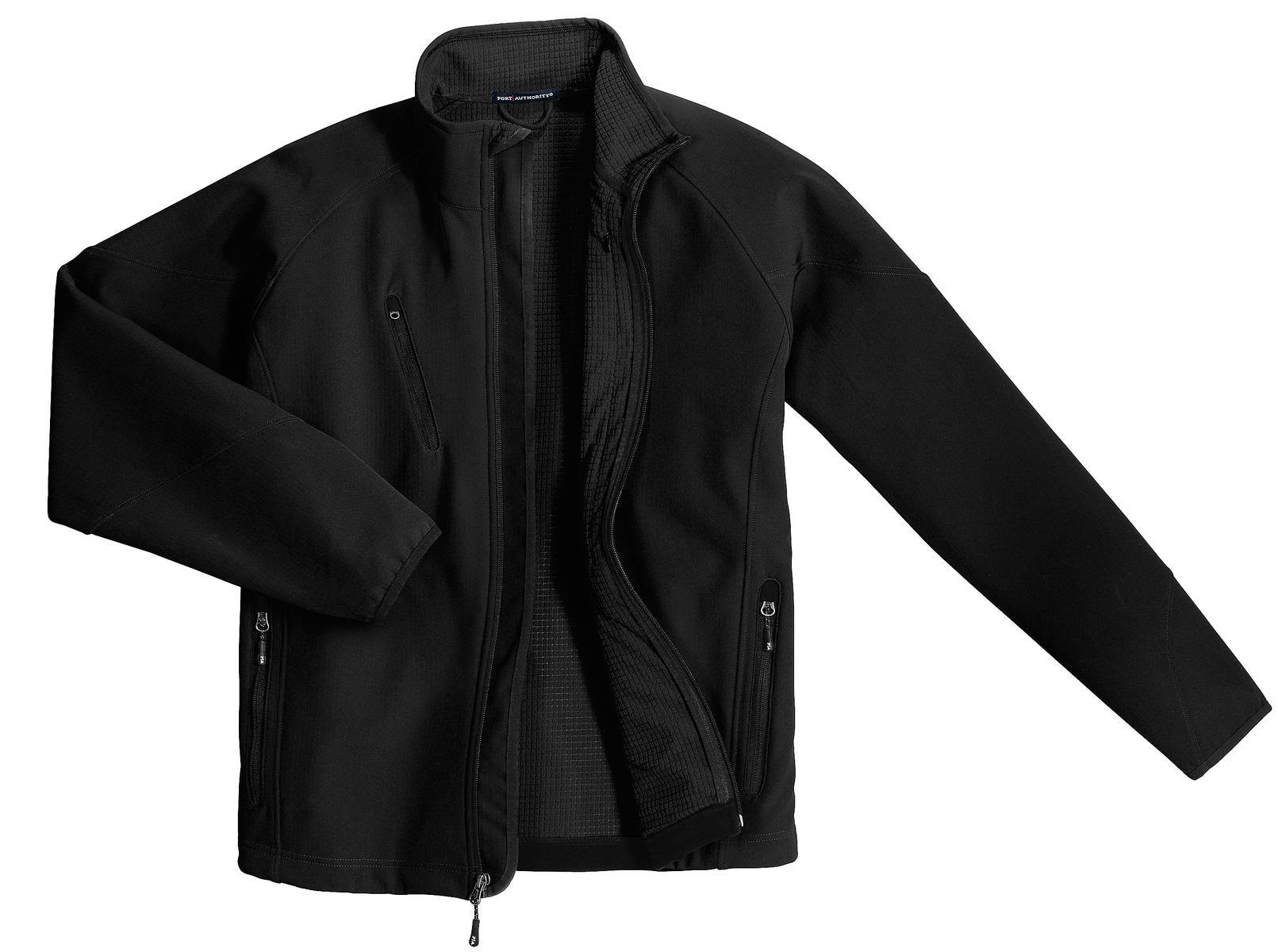 Port Authority Textured Soft Shell Jacket - Black