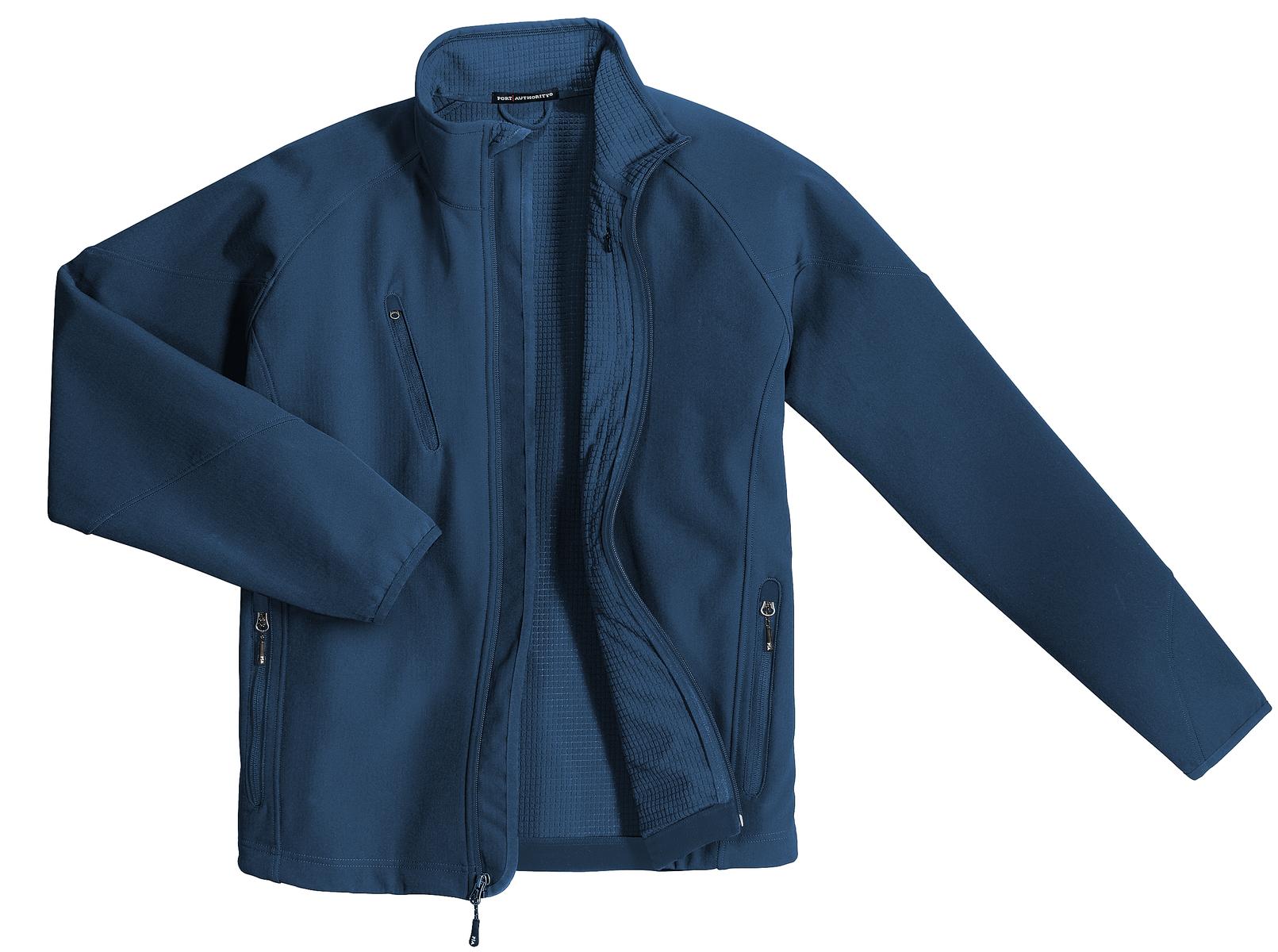 Port Authority Textured Soft Shell Jacket - Insignia Blue