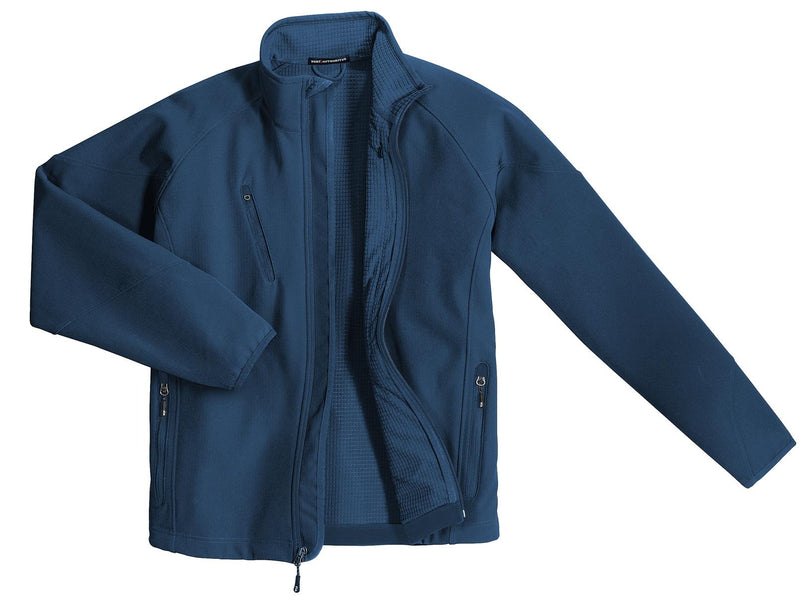 Port Authority Textured Soft Shell Jacket - Insignia Blue