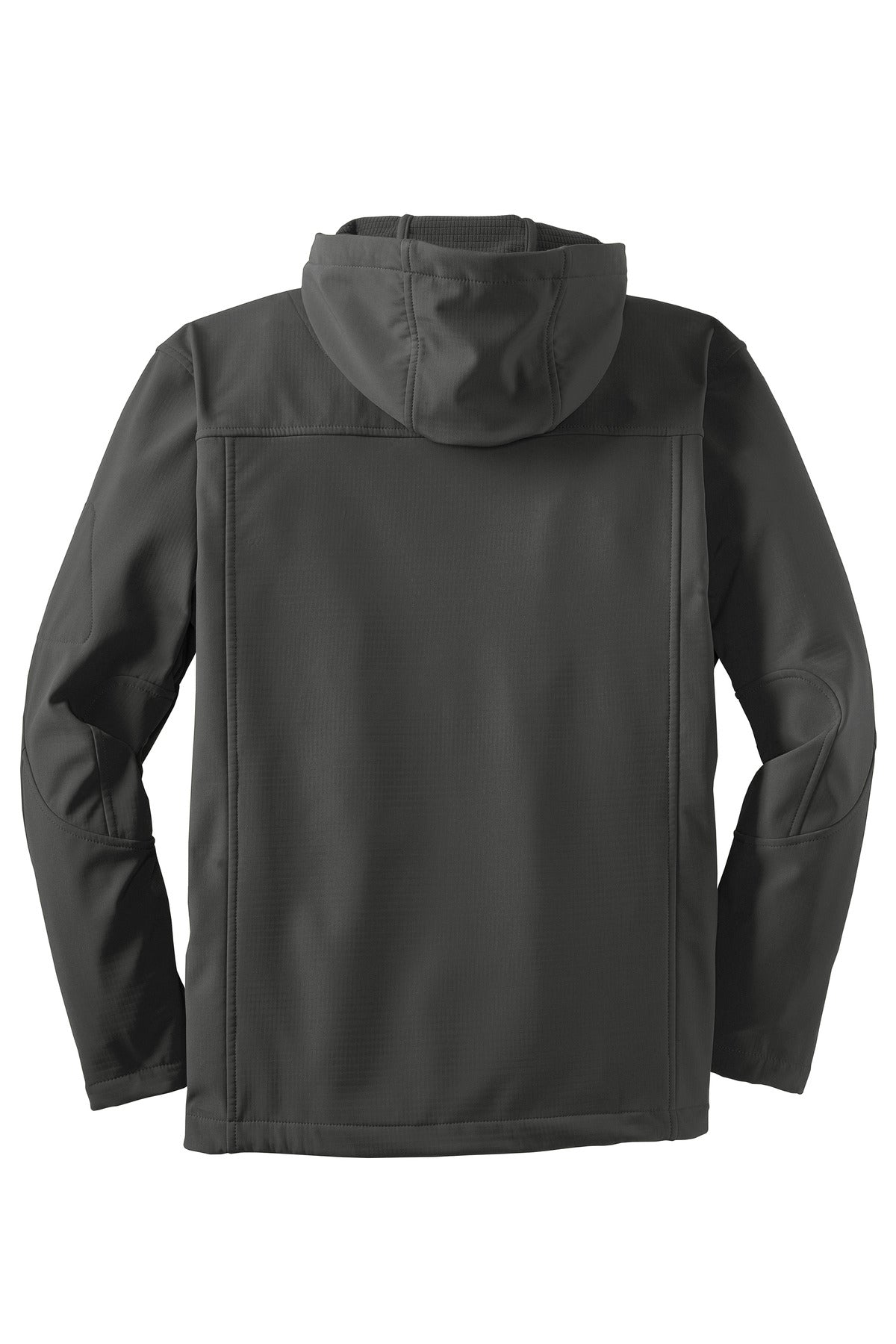 Port Authority Textured Hooded Soft Shell Jacket - Charcoal/ Lemon Yellow