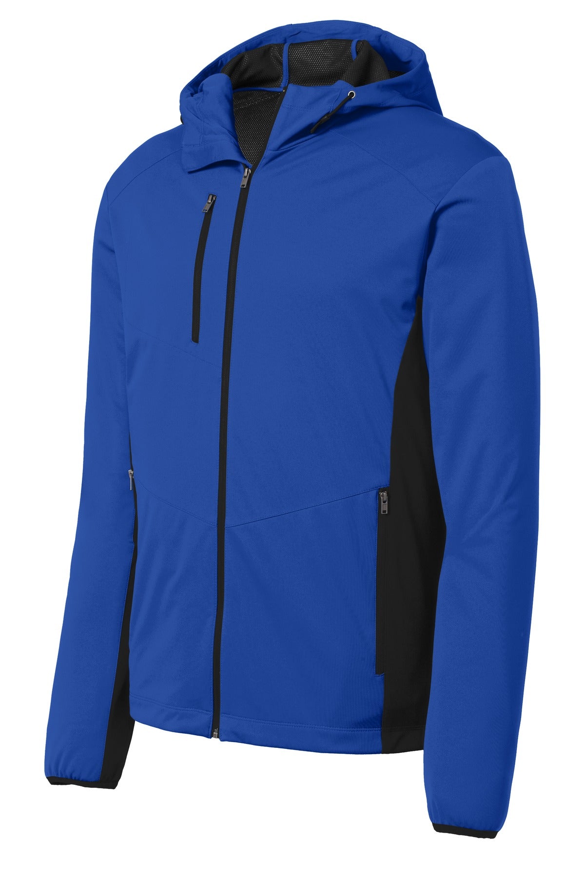 Port Authority Active Hooded Soft Shell Jacket - True Royal/ Deep Black
