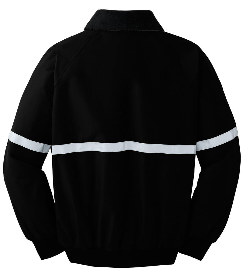 Port Authority Challenger Jacket with Reflective Taping - True Black/ True Black/ Reflective