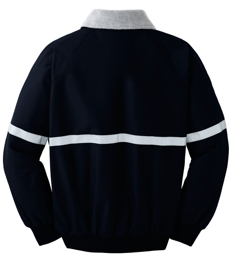 Port Authority Challenger Jacket with Reflective Taping - True Navy/ Grey Heather/ Reflective