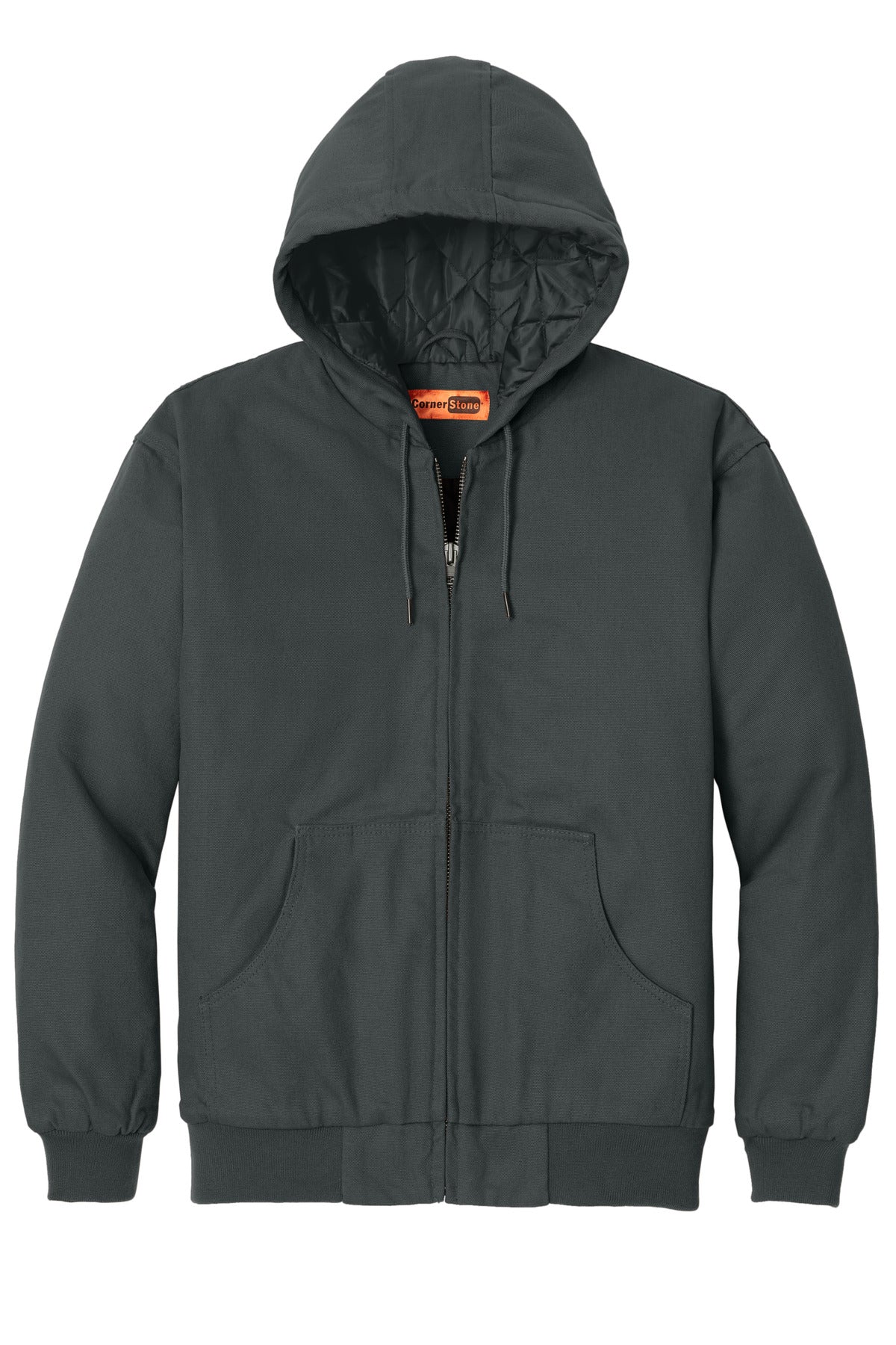 CornerStone - Duck Cloth Hooded Work Jacket - Charcoal