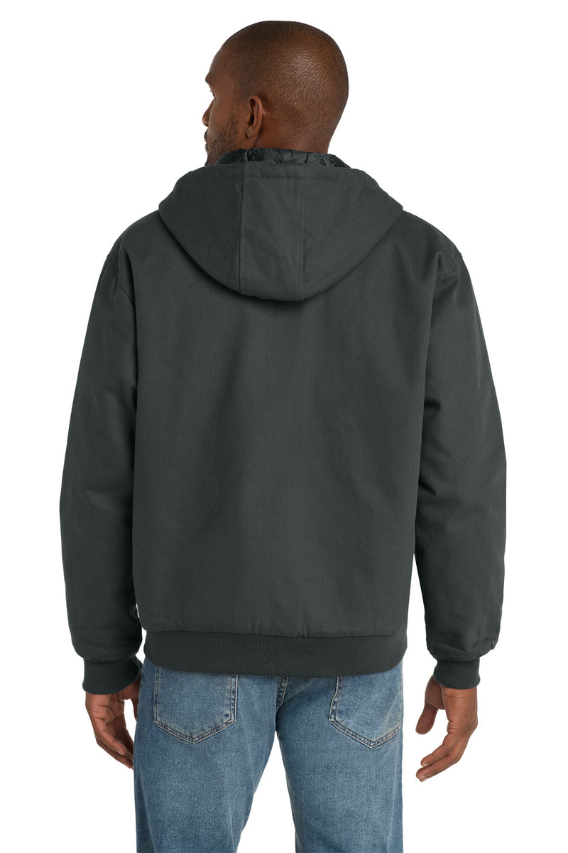 CornerStone - Duck Cloth Hooded Work Jacket - Charcoal