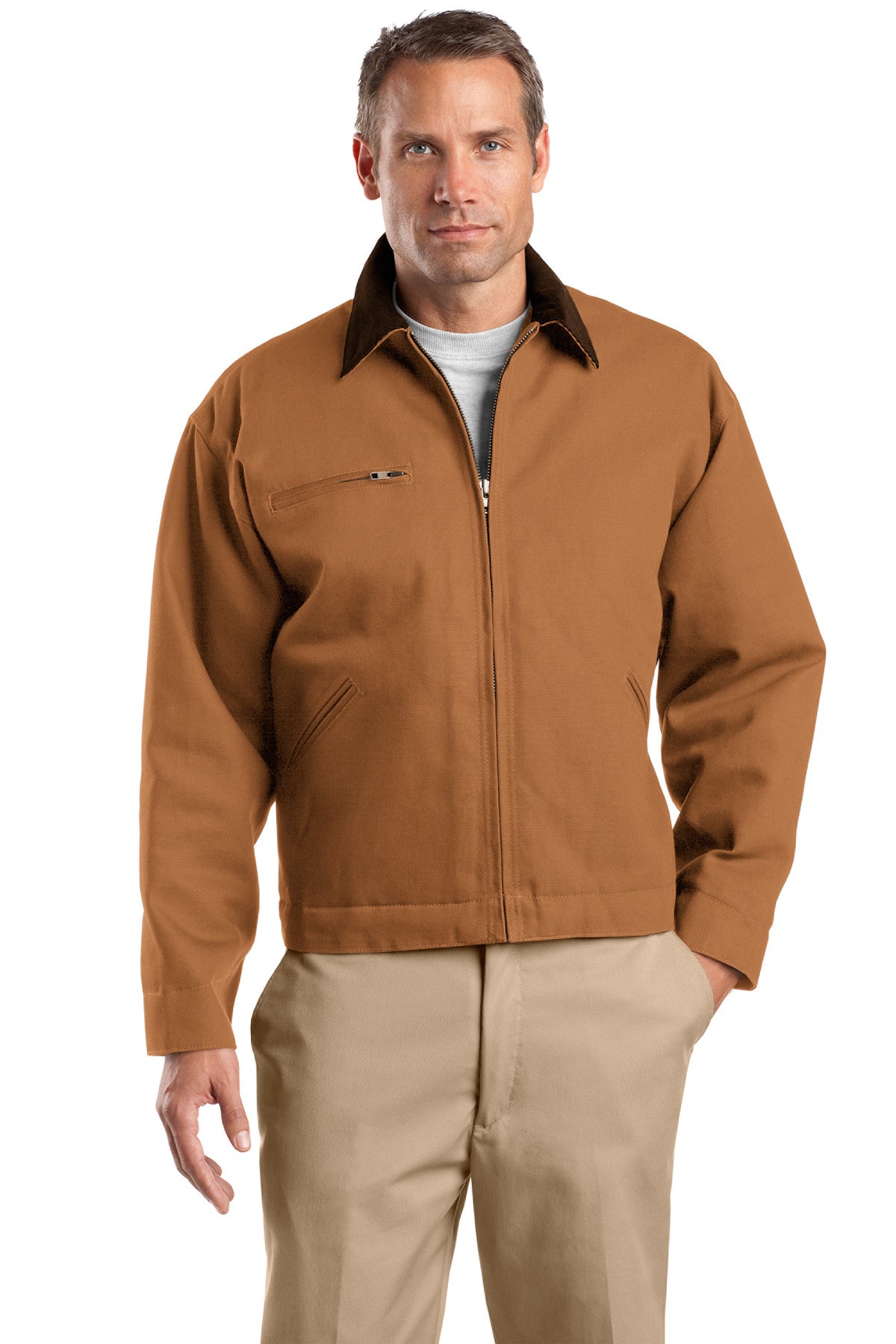 CornerStone Tall Duck Cloth Work Jacket - Duck Brown