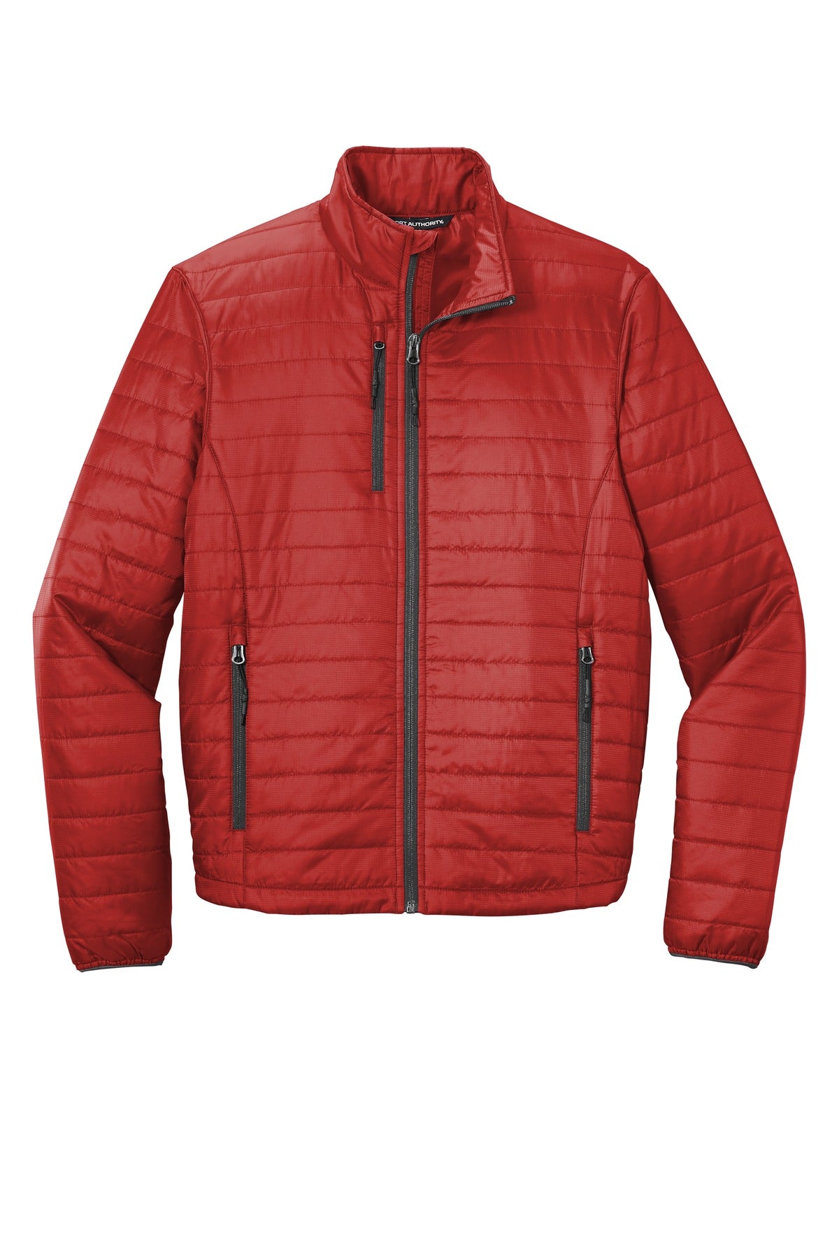 Port Authority  Packable Puffy Jacket - Fire Red/ Graphite