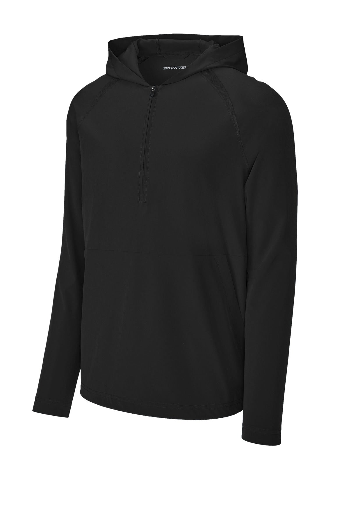 Sport-Tek Repeat 1/2-Zip Long Sleeve Hooded Jacket - Black
