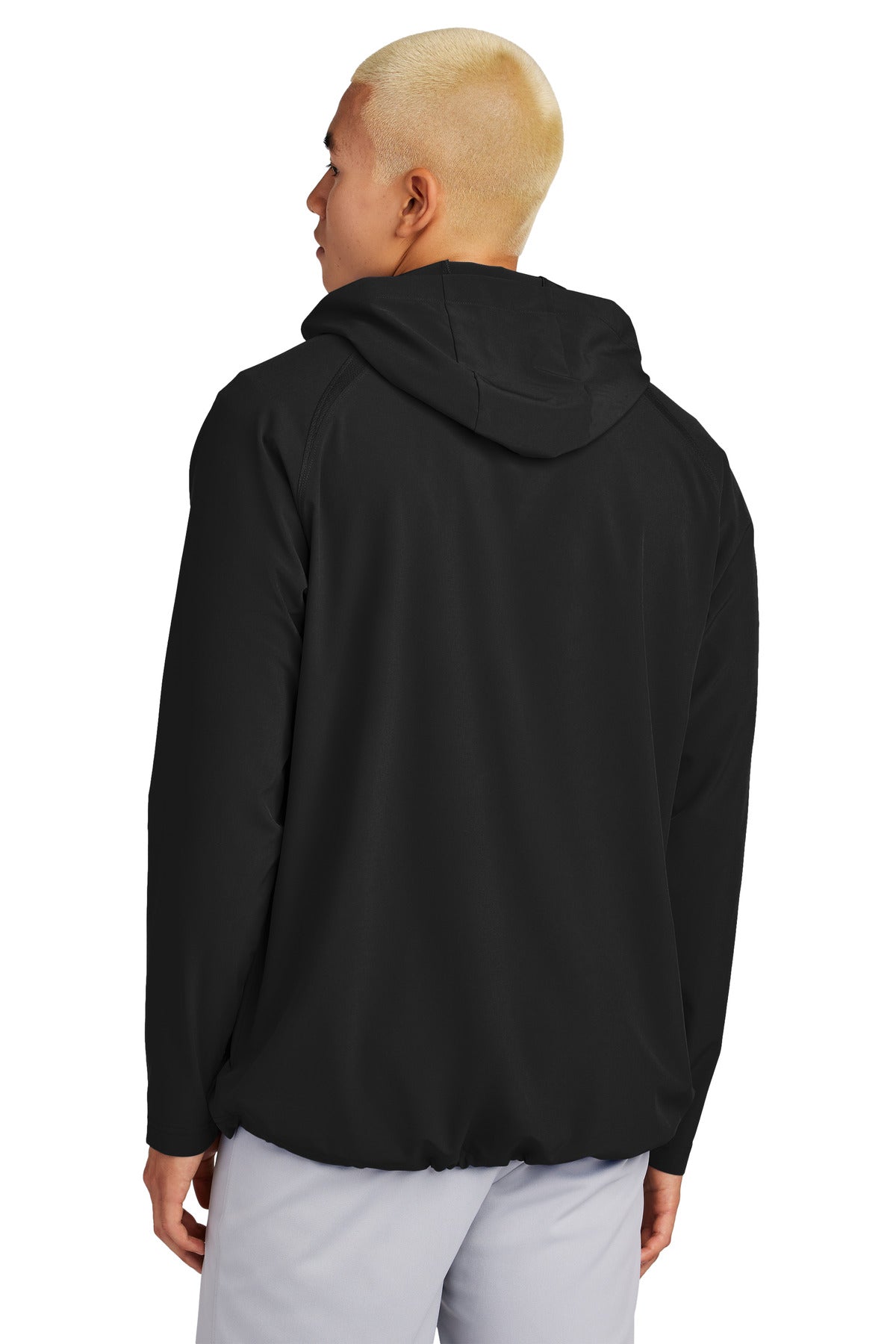 Sport-Tek Repeat 1/2-Zip Long Sleeve Hooded Jacket - Black